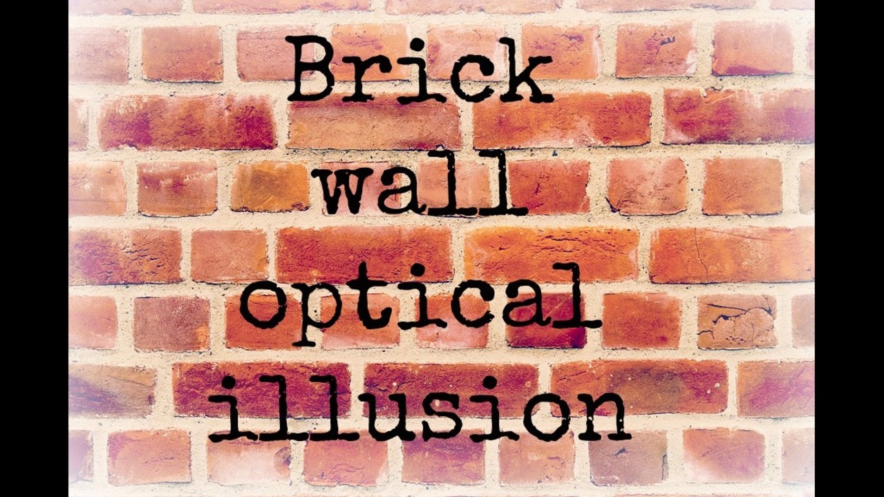 Brick wall optical illusion driving users crazy